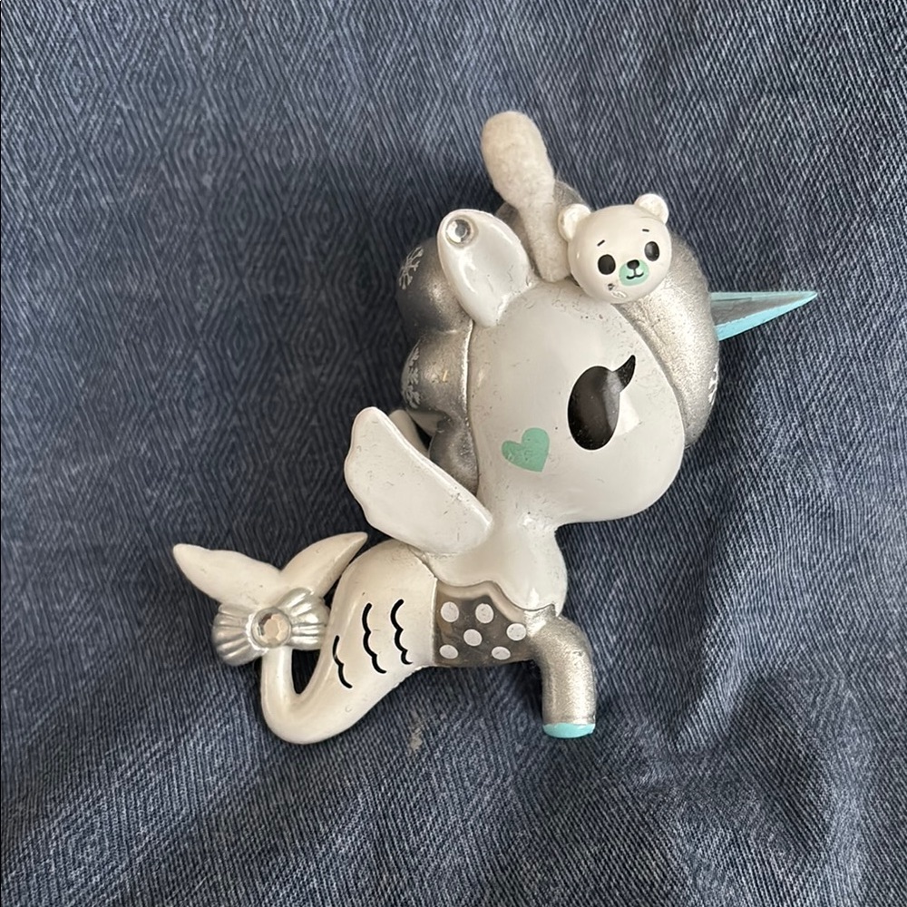 Silver and White Unicorn Figurine